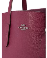 dunkellila Shopper Tasche aus Leder von Coach