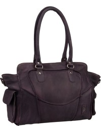 dunkellila Shopper Tasche aus Leder von VOi