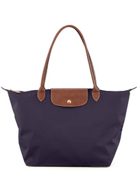 dunkellila Shopper Tasche aus Nylon