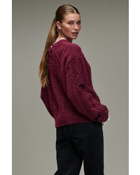dunkellila Strick Pullover von NEXT