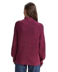 dunkellila Strick Pullover von Tom Tailor