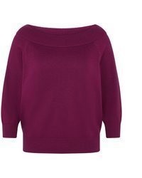 dunkellila Strick Pullover von Zero