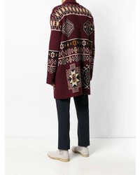 dunkellila Strickjacke mit einer offenen Front von Etro