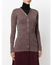 dunkellila Strickjacke von Prada