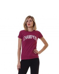 dunkellila T-Shirt mit einem Rundhalsausschnitt von Champion
