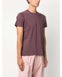 dunkellila T-Shirt mit einem Rundhalsausschnitt von Rick Owens