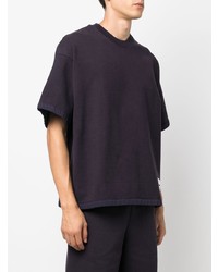 dunkellila T-Shirt mit einem Rundhalsausschnitt von Jil Sander