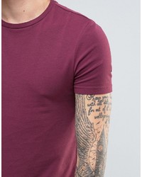 dunkellila T-Shirt mit einem Rundhalsausschnitt von Asos