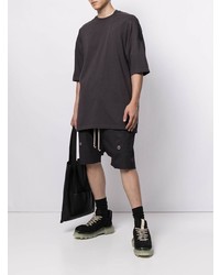 dunkellila T-Shirt mit einem Rundhalsausschnitt von Rick Owens