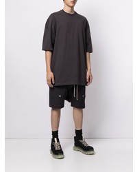 dunkellila T-Shirt mit einem Rundhalsausschnitt von Rick Owens