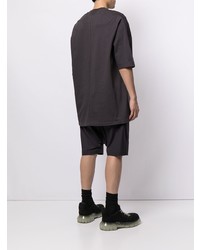 dunkellila T-Shirt mit einem Rundhalsausschnitt von Rick Owens