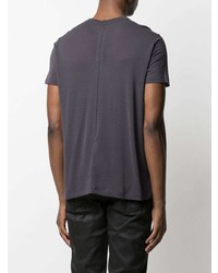 dunkellila T-Shirt mit einem Rundhalsausschnitt von Rick Owens