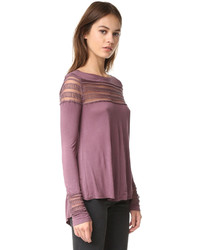 dunkellila T-shirt von Free People