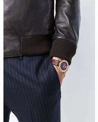 dunkellila verzierte Uhr von Versace