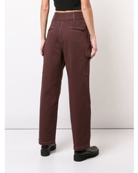 dunkellila weite Hose von Heron Preston