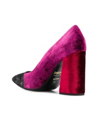 dunkellila Wildleder Pumps von Just Cavalli