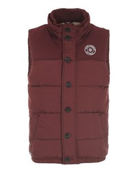 dunkelrote ärmellose Jacke von BLEND