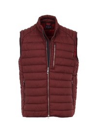 dunkelrote ärmellose Jacke von Casamoda