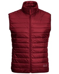 dunkelrote ärmellose Jacke von Jack Wolfskin