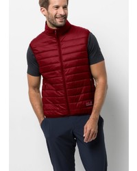 dunkelrote ärmellose Jacke von Jack Wolfskin