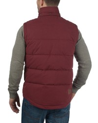 dunkelrote ärmellose Jacke von Solid