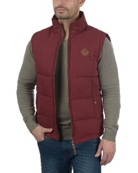 dunkelrote ärmellose Jacke von Solid