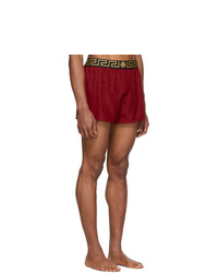 dunkelrote Badeshorts von Versace Underwear