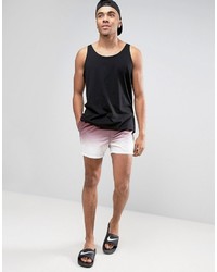 dunkelrote Badeshorts von Asos