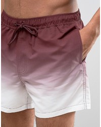 dunkelrote Badeshorts von Asos