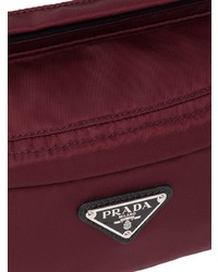 dunkelrote Bauchtasche von Prada