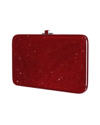 dunkelrote bedruckte Clutch von Judith Leiber Couture