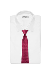 dunkelrote bedruckte Krawatte von Charvet