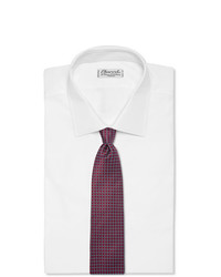 dunkelrote bedruckte Krawatte von Ermenegildo Zegna