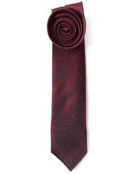 dunkelrote bedruckte Krawatte von Mr Start