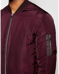 dunkelrote Bomberjacke von Asos