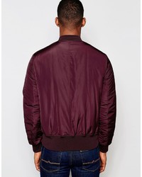 dunkelrote Bomberjacke von Asos