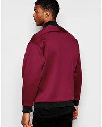 dunkelrote Bomberjacke von Asos