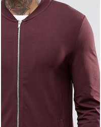 dunkelrote Bomberjacke von Asos