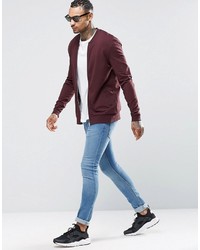 dunkelrote Bomberjacke von Asos