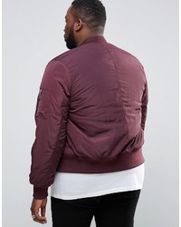 dunkelrote Bomberjacke von Asos