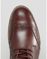 dunkelrote Brogue Stiefel von Red Tape