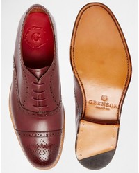 dunkelrote Brogues von Grenson