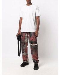 dunkelrote Camouflage Jeans von Diesel
