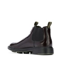 dunkelrote Chelsea Boots aus Leder von Pezzol 1951