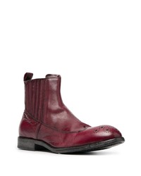 dunkelrote Chelsea Boots aus Leder von Moma