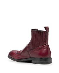 dunkelrote Chelsea Boots aus Leder von Moma