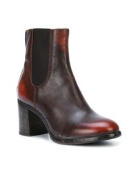 dunkelrote Chelsea Boots aus Leder von Moma