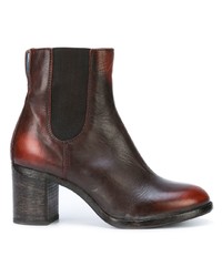 dunkelrote Chelsea Boots aus Leder von Moma