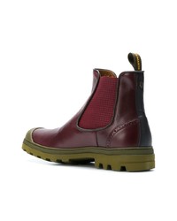 dunkelrote Chelsea Boots aus Leder von BRIMARTS