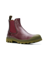 dunkelrote Chelsea Boots aus Leder von BRIMARTS